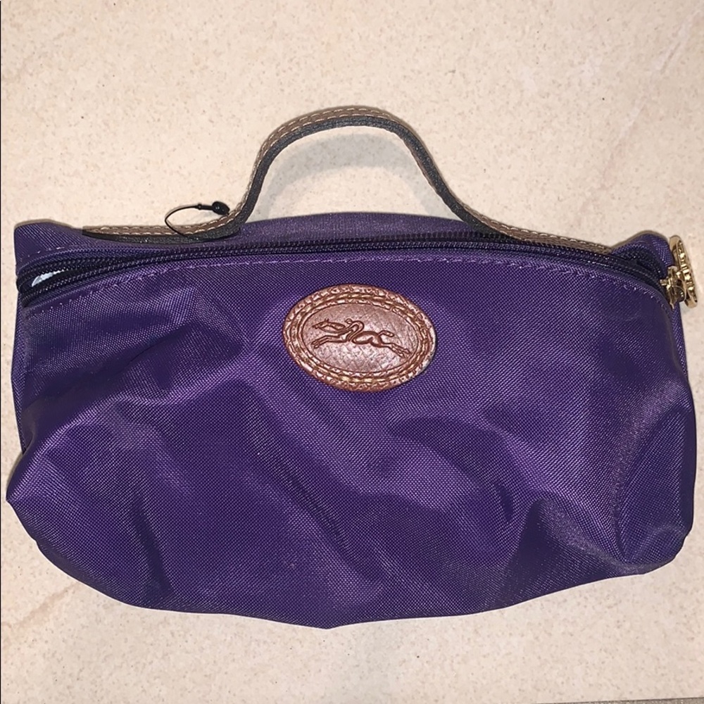 Purple makeup bag